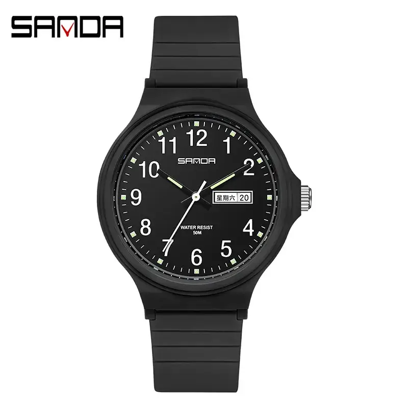 Sanda Cross-Border Kids Cross-Stone Watch Double Calendar Quartz Electronic - Image 9