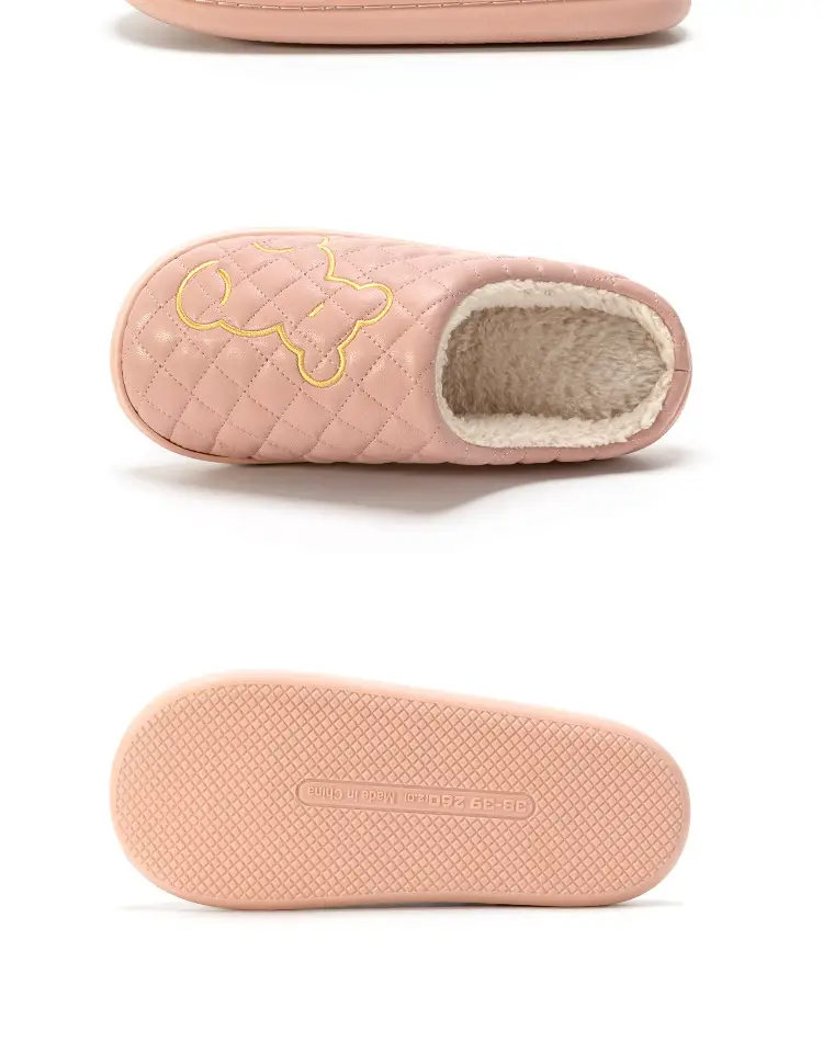 Cotton Slippers for Women in Autumn and Winter, Waterproof and Non-Slip, 2026 New Model, Indoor Home Warm Slippers, Outdoor Leather Slippers for Men in Winter — feature 19