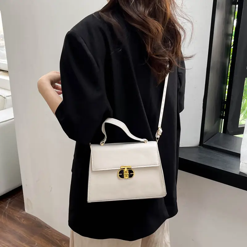 Trendy Purple Square Shoulder Bag for Women - Image 7
