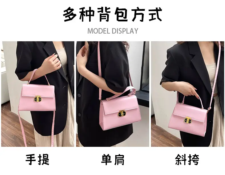 Trendy Purple Square Shoulder Bag for Women — feature 12