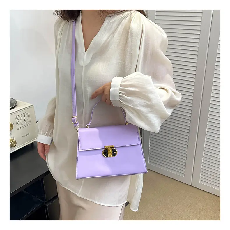 Trendy Purple Square Shoulder Bag for Women — feature 19