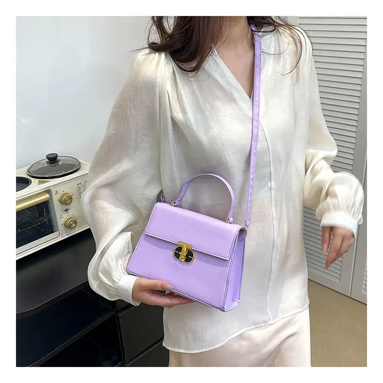 Trendy Purple Square Shoulder Bag for Women — feature 20