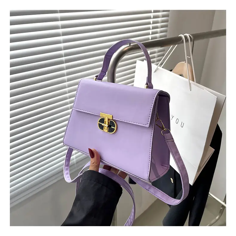 Trendy Purple Square Shoulder Bag for Women — feature 31