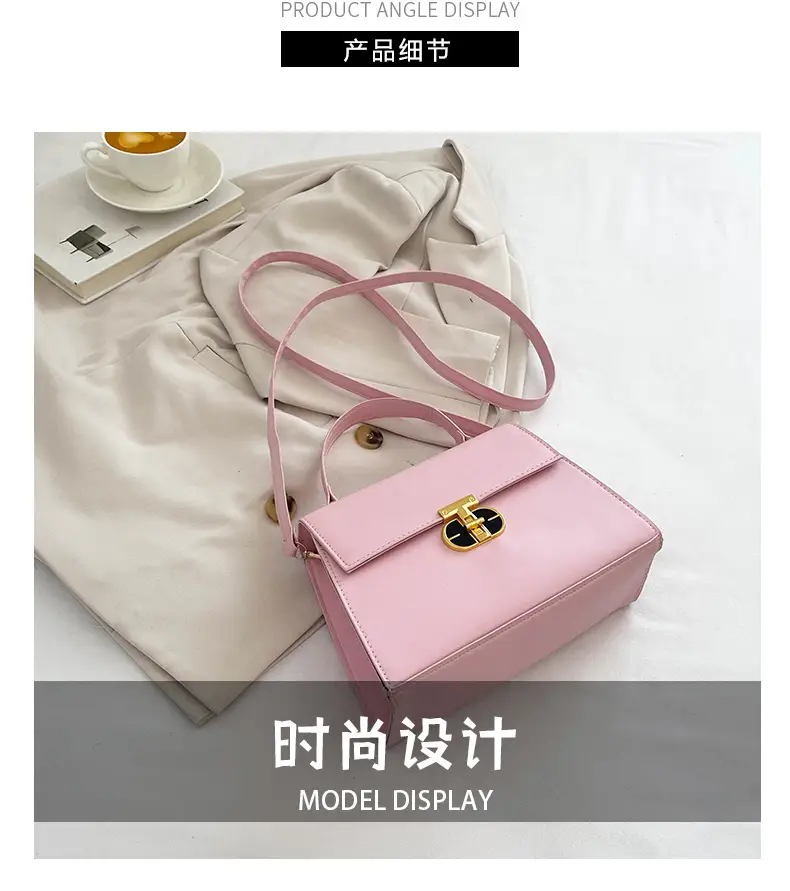 Trendy Purple Square Shoulder Bag for Women — feature 4