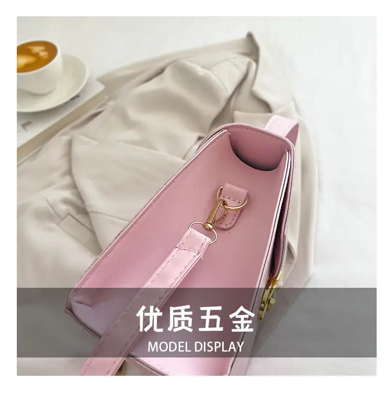 Trendy Purple Square Shoulder Bag for Women — feature 7