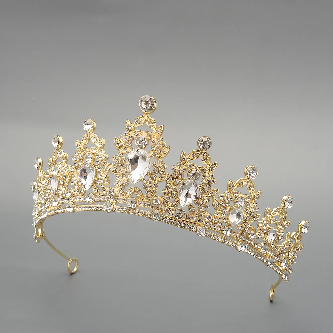 European Crown with Green Rhinestones for Women - Image 13