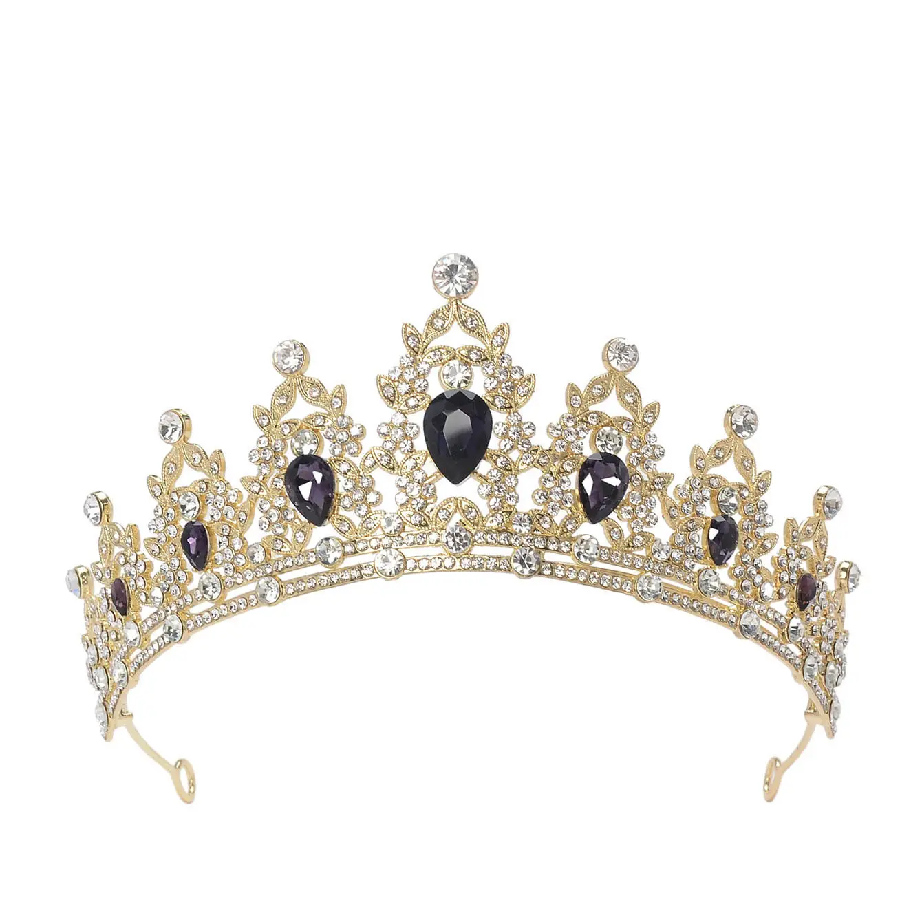 European Crown with Green Rhinestones for Women - Image 11