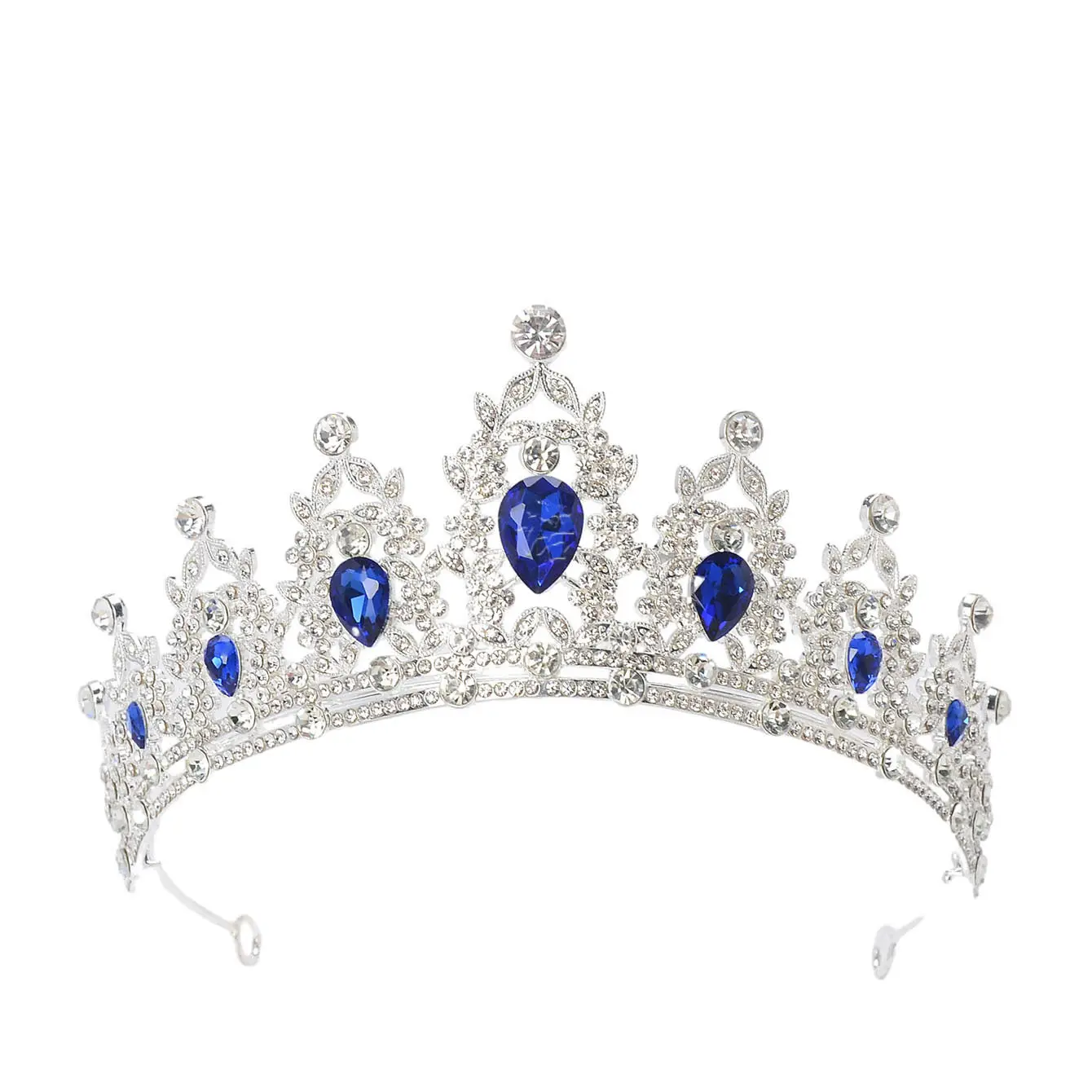 European Crown with Green Rhinestones for Women - Image 3