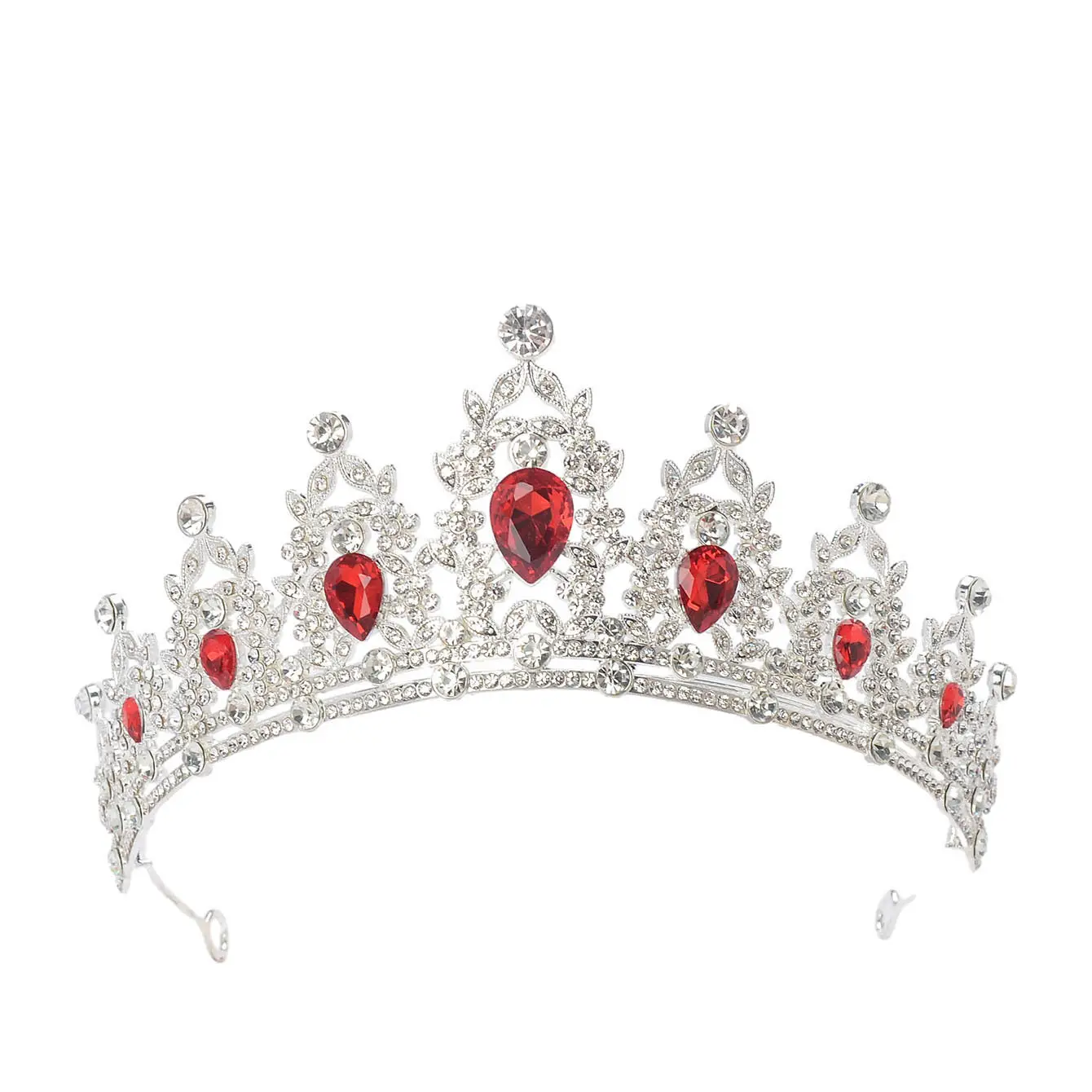 European Crown with Green Rhinestones for Women - Image 4