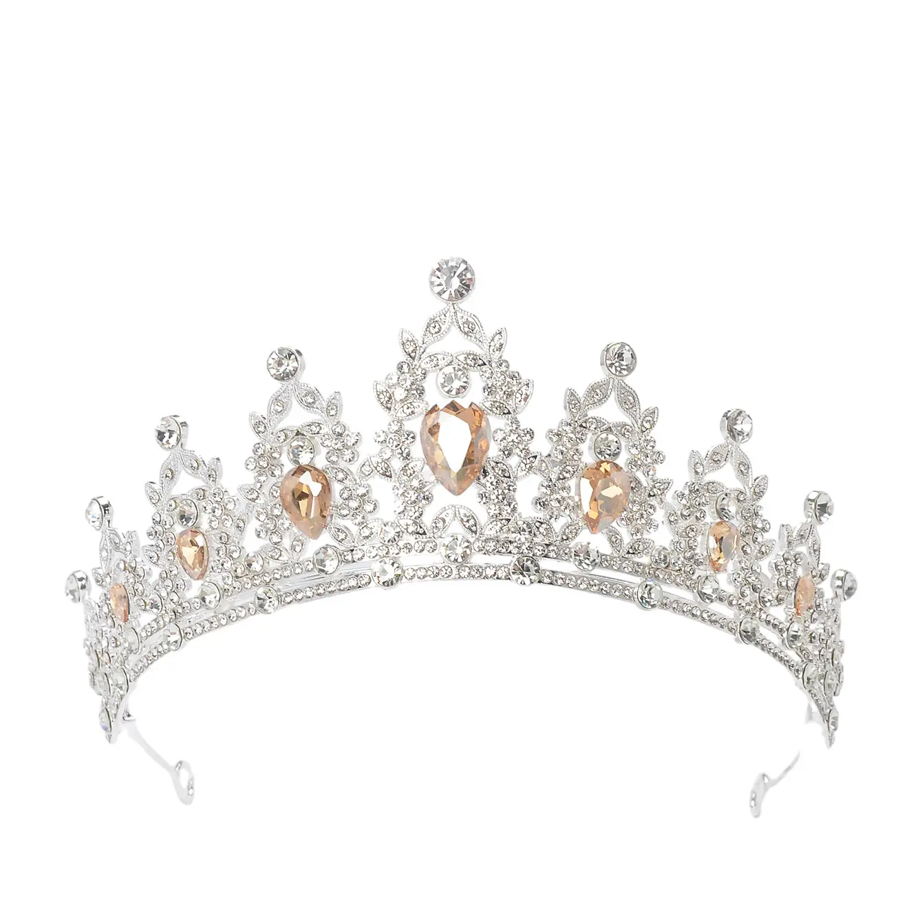 European Crown with Green Rhinestones for Women - Image 6