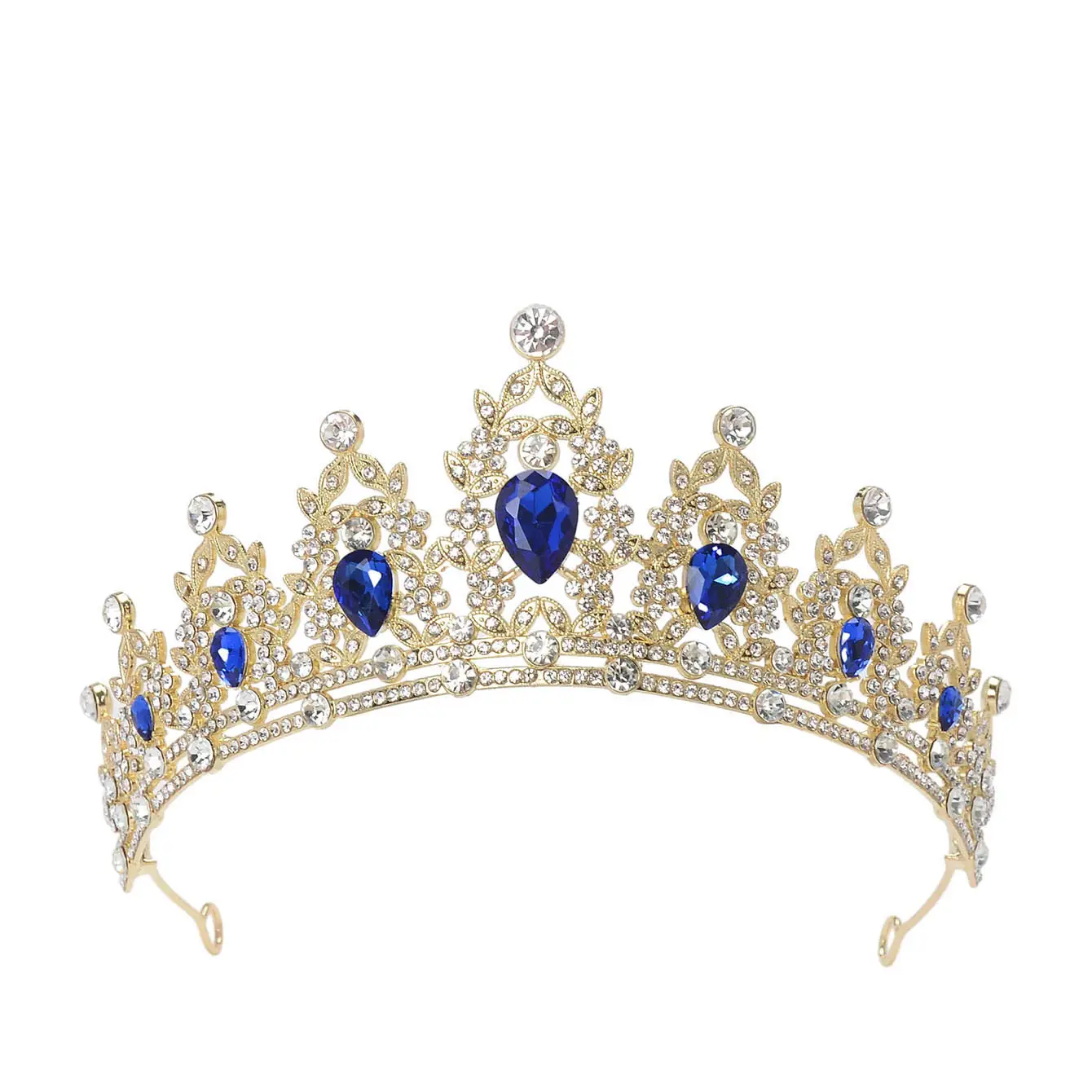 European Crown with Green Rhinestones for Women - Image 8