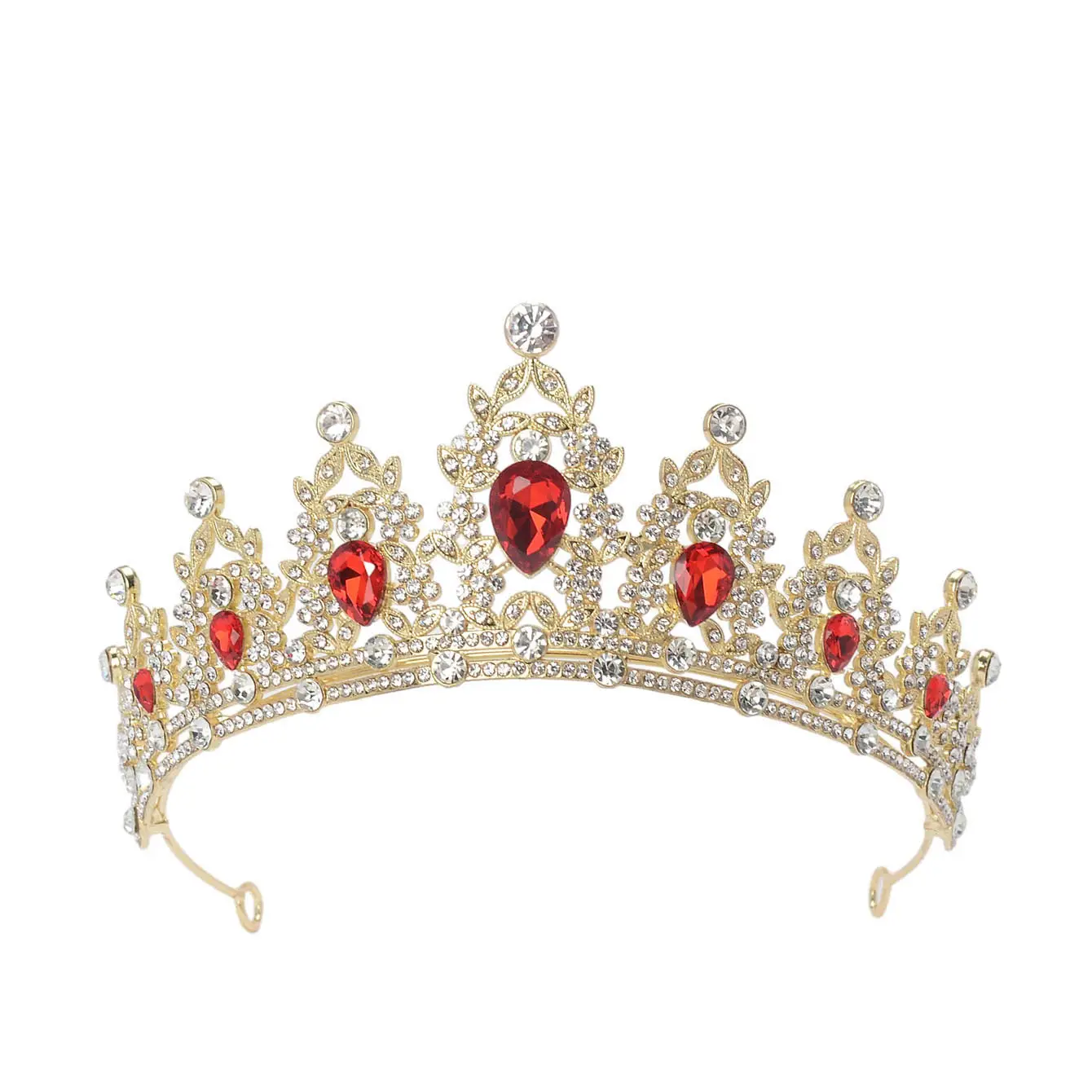European Crown with Green Rhinestones for Women - Image 9