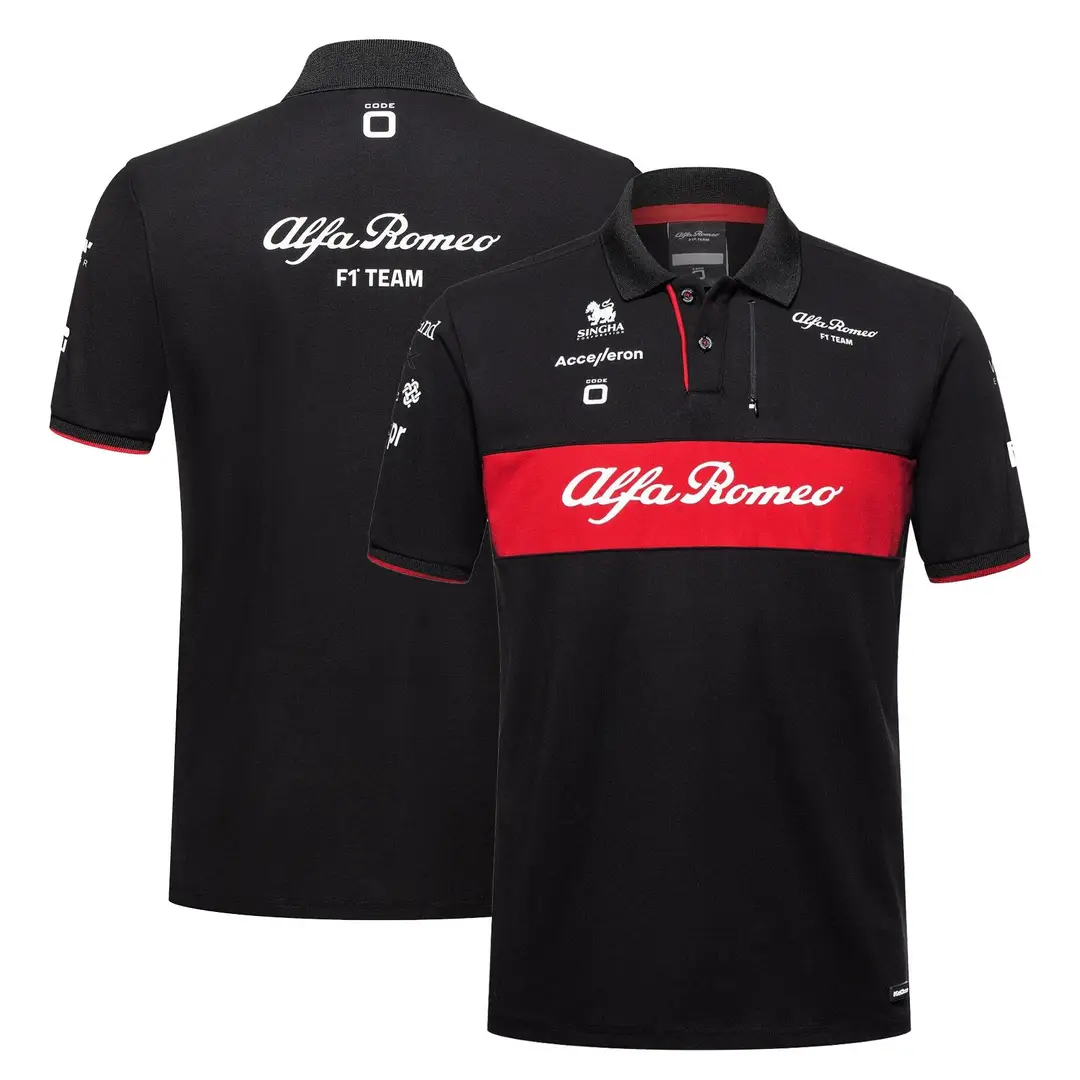 Cross-border F1 racing new POLO shirt motorcycle suit mountain breathable quick-drying round neck short-sleeved POLO off-road shirt