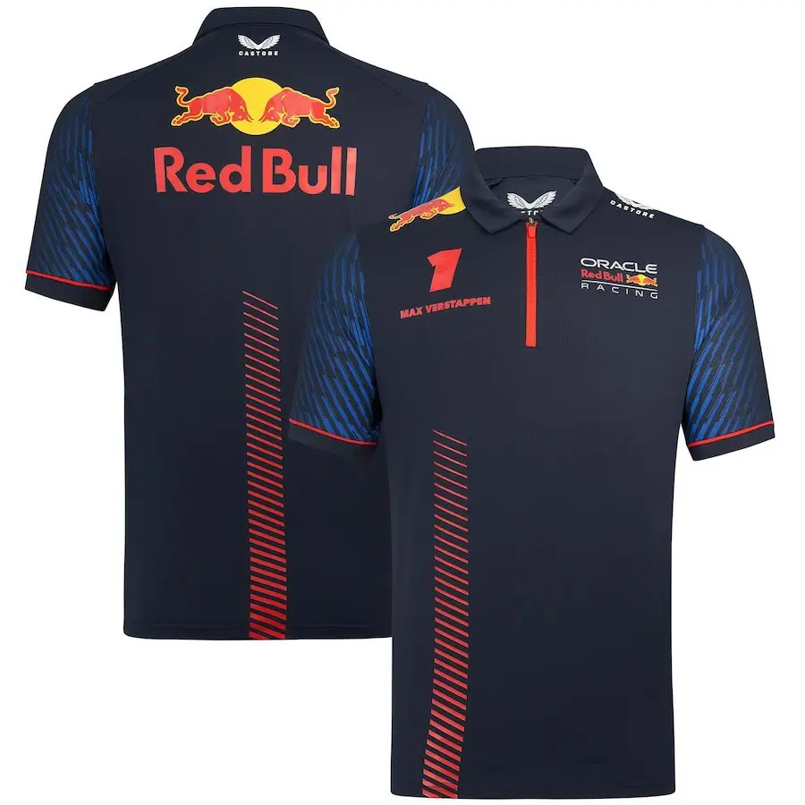 Cross-border F1 racing new POLO shirt motorcycle suit mountain breathable quick-drying round neck short-sleeved POLO off-road shirt