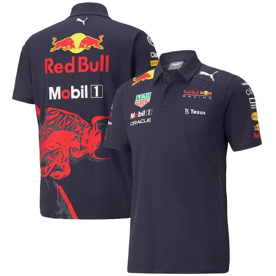 Cross-border F1 racing new POLO shirt motorcycle suit mountain breathable quick-drying round neck short-sleeved POLO off-road shirt