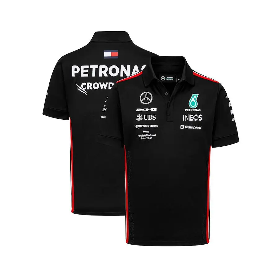 Cross-border F1 racing new POLO shirt motorcycle suit mountain breathable quick-drying round neck short-sleeved POLO off-road shirt