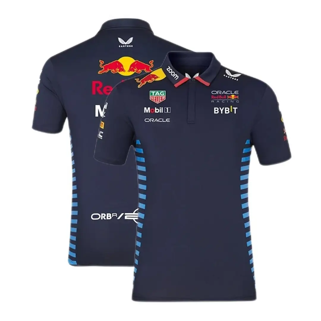 Cross-border F1 racing new POLO shirt motorcycle suit mountain breathable quick-drying round neck short-sleeved POLO off-road shirt