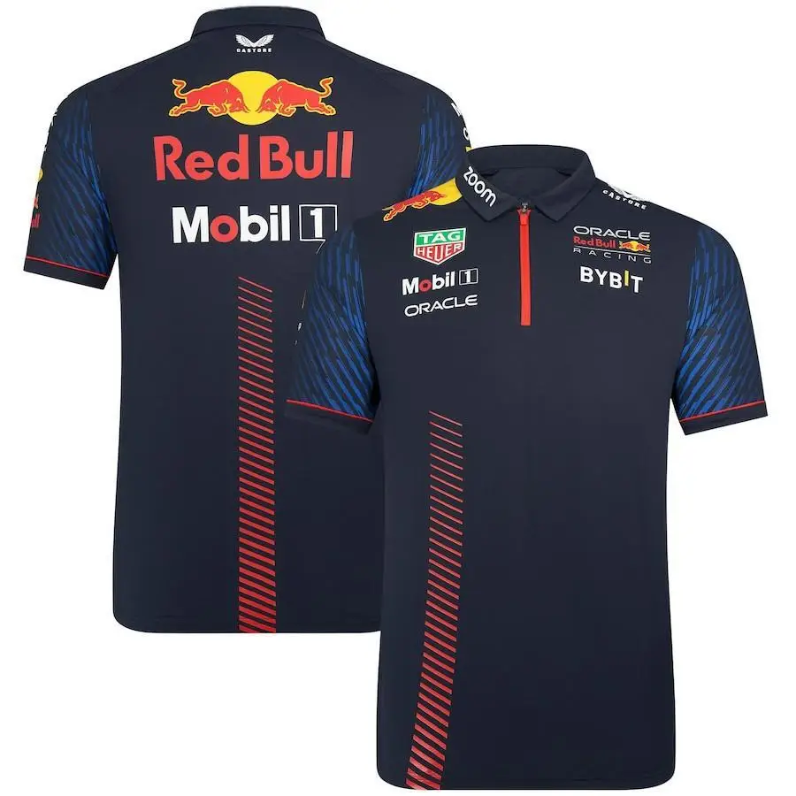 Cross-border F1 racing new POLO shirt motorcycle suit mountain breathable quick-drying round neck short-sleeved POLO off-road shirt