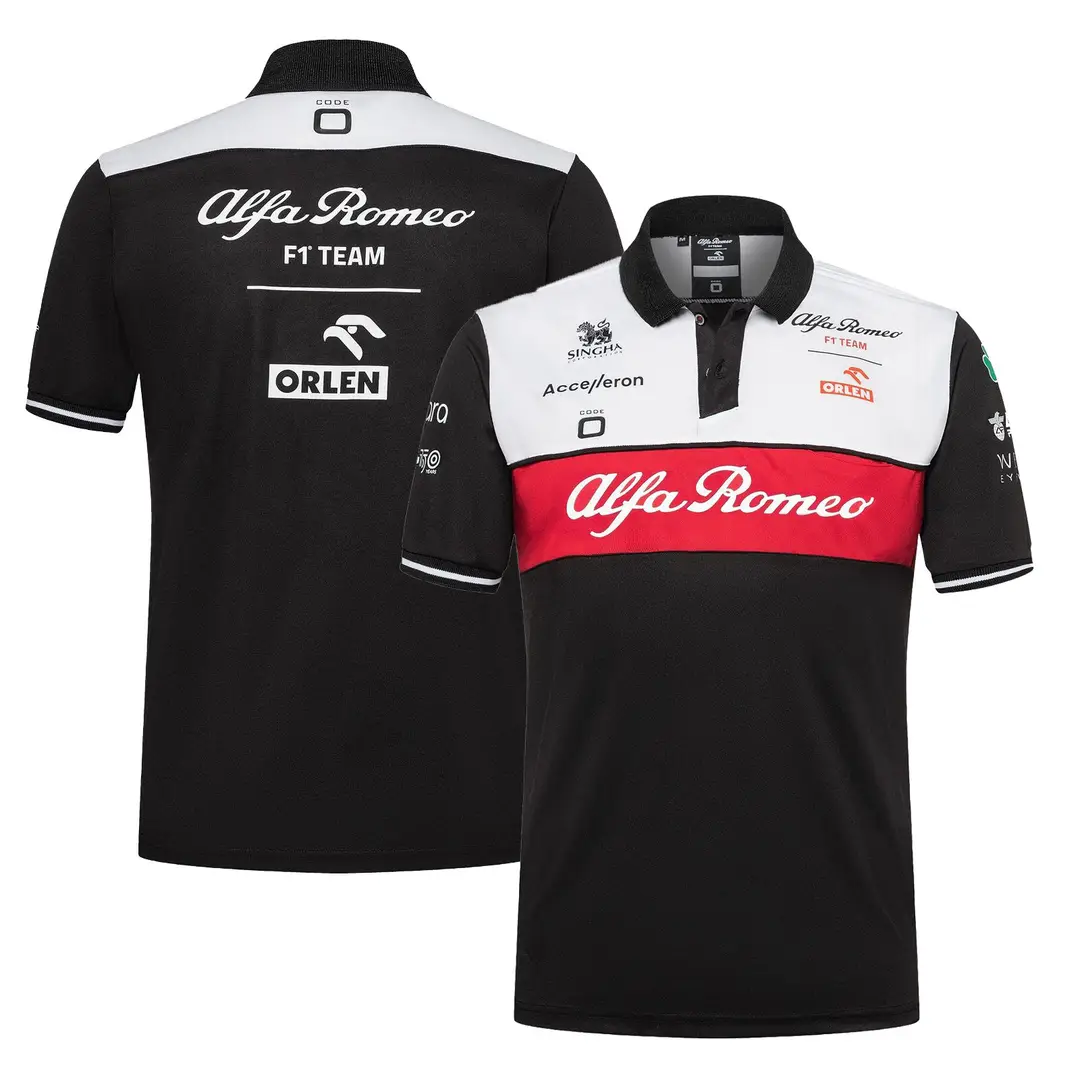 Cross-border F1 racing new POLO shirt motorcycle suit mountain breathable quick-drying round neck short-sleeved POLO off-road shirt