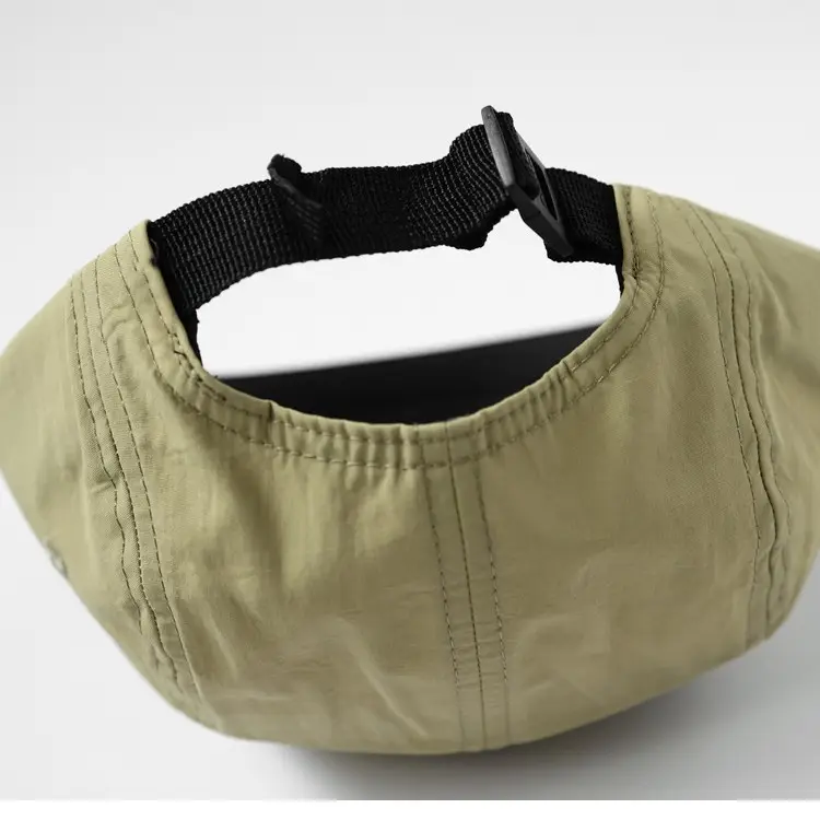 Men's American-style Flat Brim Peaked Cap Olive Green - Image 8