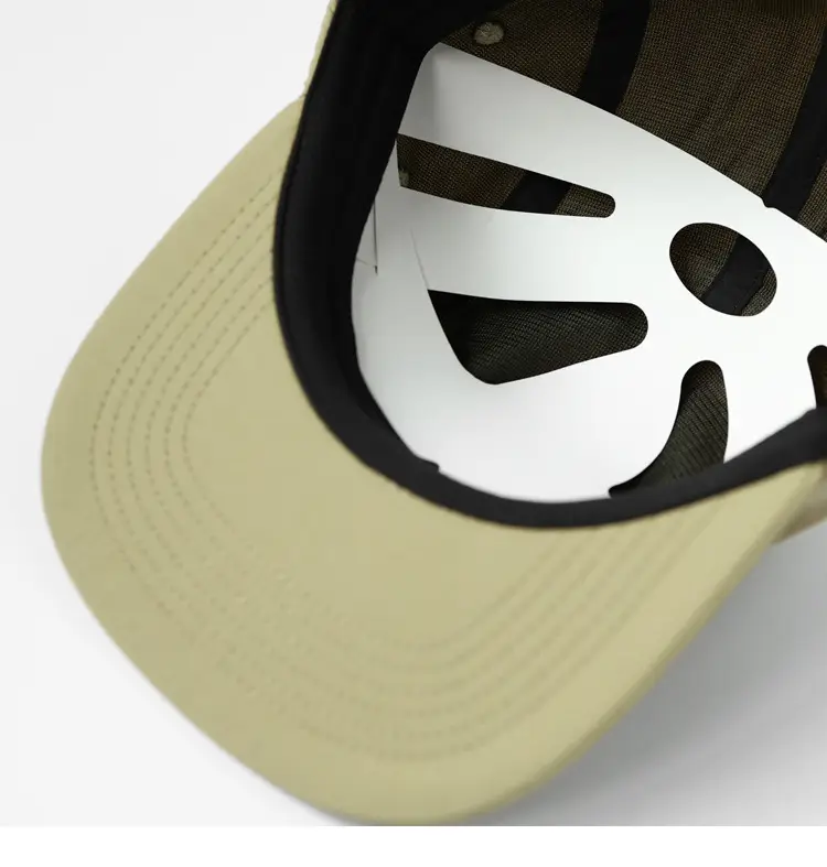 Men's American-style Flat Brim Peaked Cap Olive Green — feature 11