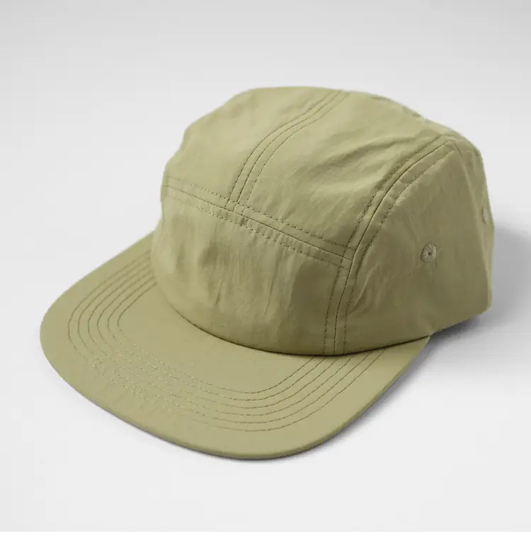 Men's American-style Flat Brim Peaked Cap Olive Green — feature 3