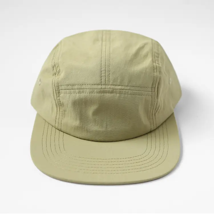 Men's American-style Flat Brim Peaked Cap Olive Green — feature 6