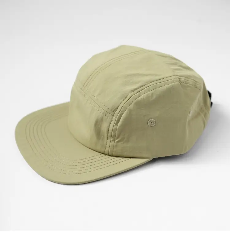 Men's American-style Flat Brim Peaked Cap Olive Green — feature 9