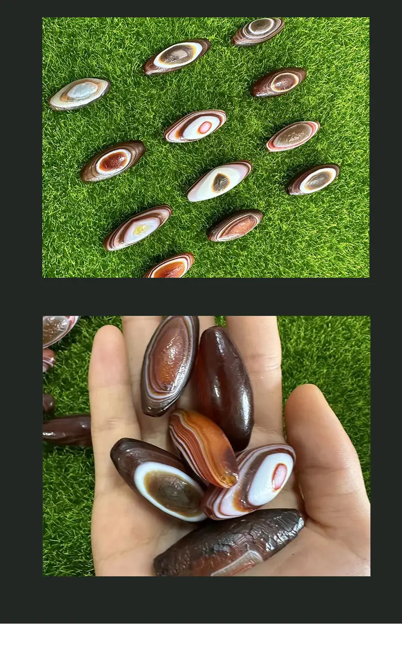 Natural Silk Red Agate Eye Barrel Beads Wholesale — feature 8