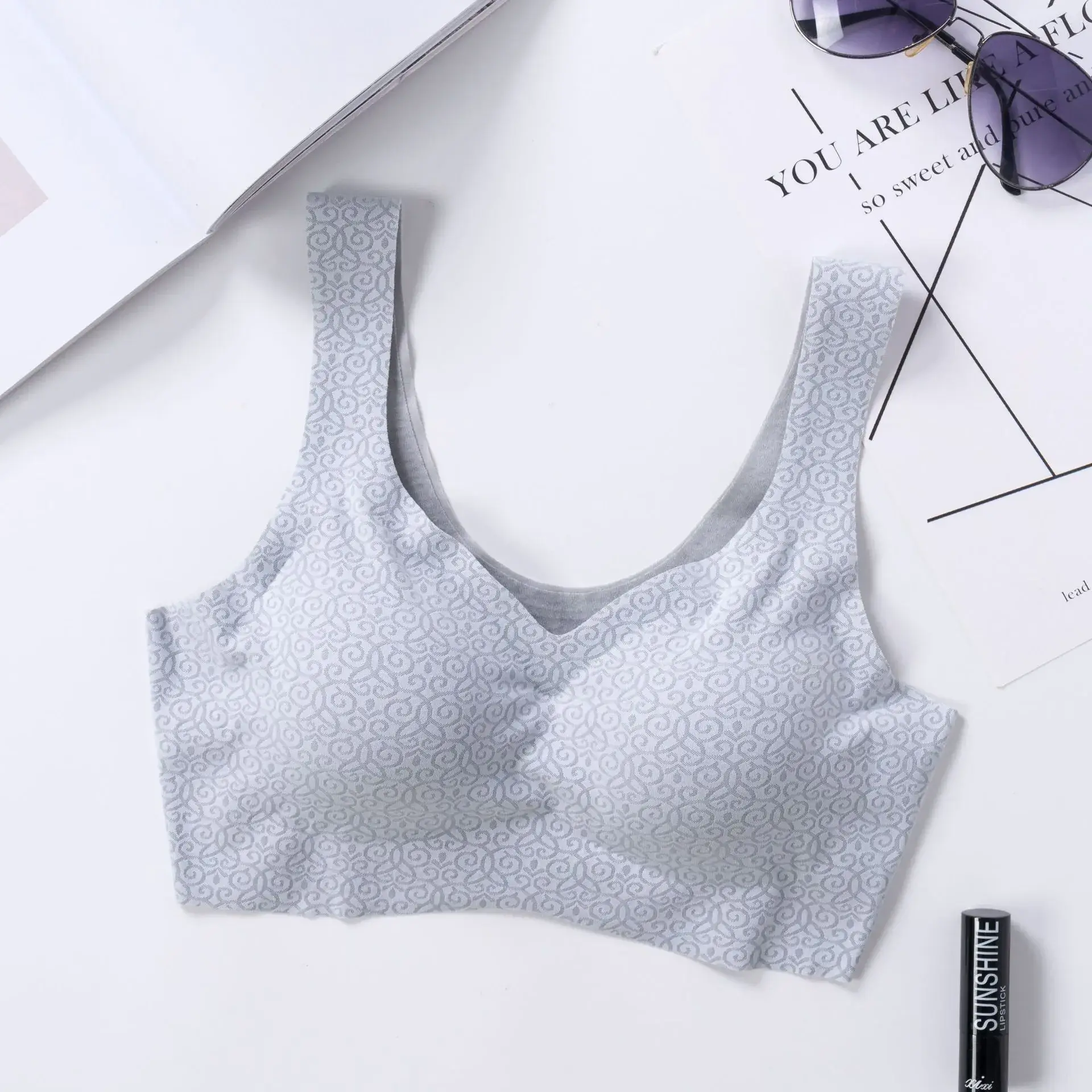 Black Three-Dimensional No-Magnetic Bra Pad Cup - Image 3