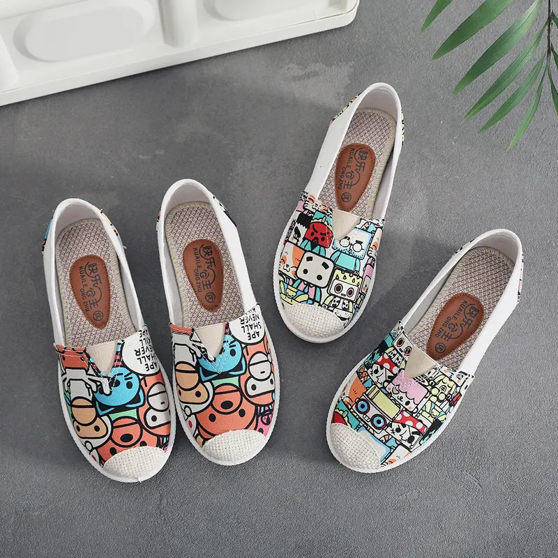 2026 Spring and Autumn New Women's Canvas Shoes Casual Versatile Daily Flats Shallow Mouth Fisherman Shoes Non-Slip Soft Sole - Image 8