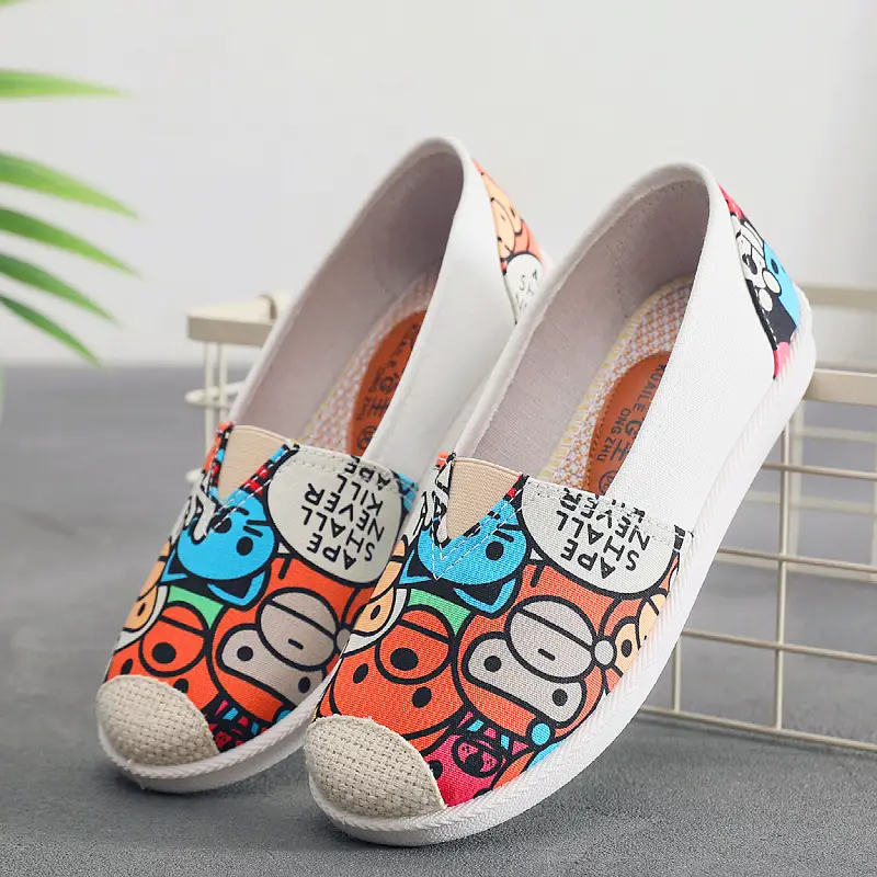 2026 Spring and Autumn New Women's Canvas Shoes Casual Versatile Daily Flats Shallow Mouth Fisherman Shoes Non-Slip Soft Sole - Image 3