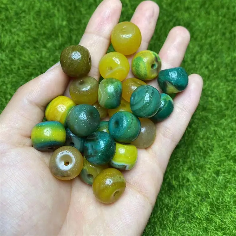 High Oil Yellow Green Flower Daluo Plate 13x16mm