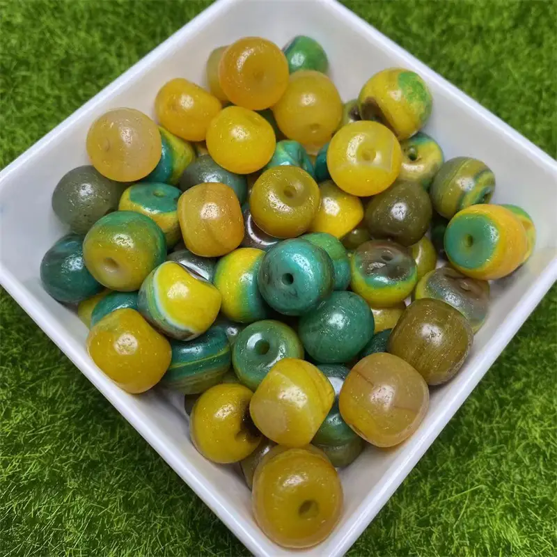 High Oil Yellow Green Flower Daluo Plate 13x16mm