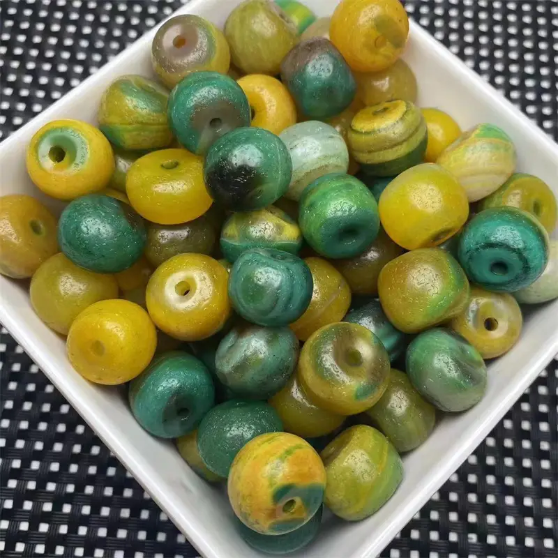High Oil Yellow Green Flower Daluo Plate 13x16mm