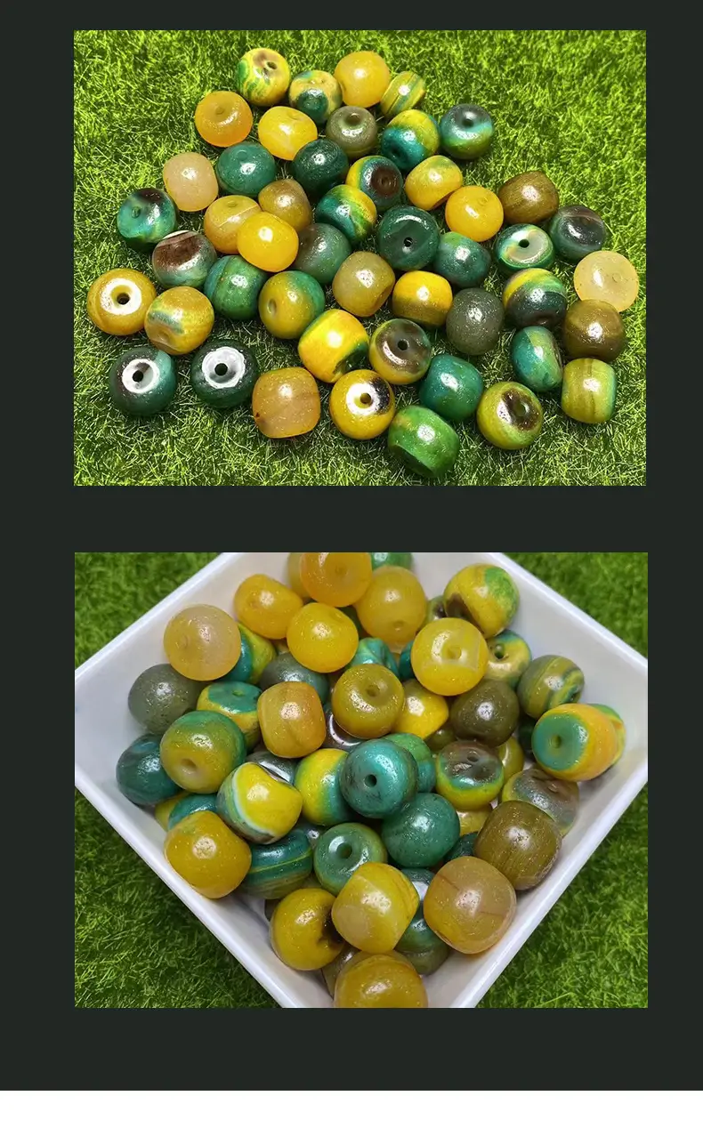 High Oil Yellow Green Flower Daluo Plate 13x16mm — feature 8