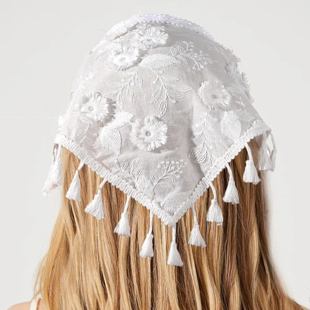 Baby Lace Hairband with Embellished Flower Design