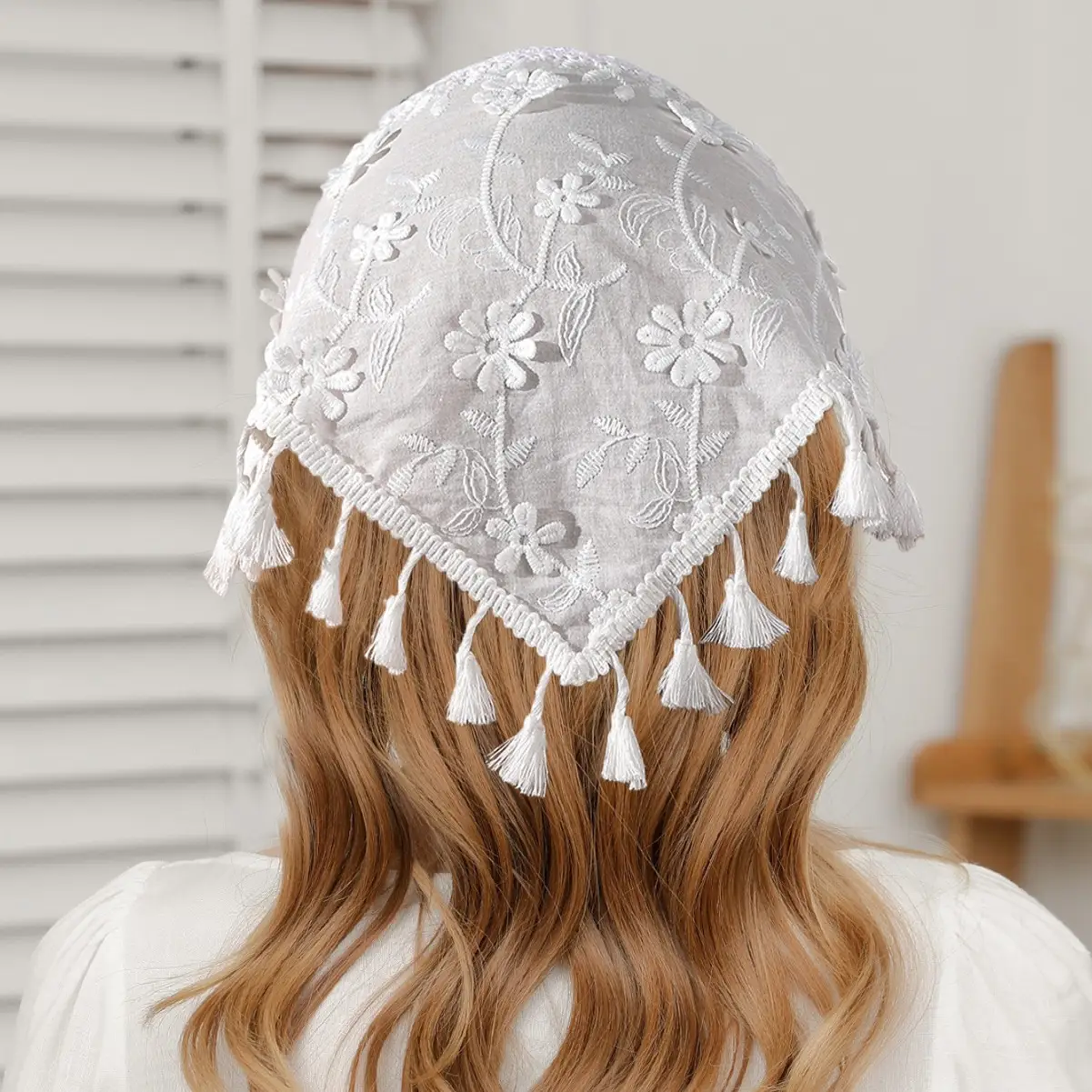 Baby Lace Hairband with Embellished Flower Design