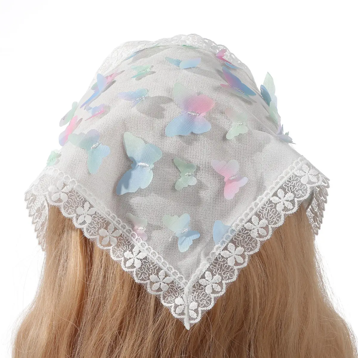 Baby Lace Hairband with Embellished Flower Design
