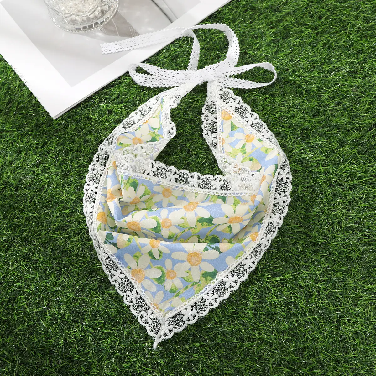 Baby Lace Hairband with Embellished Flower Design