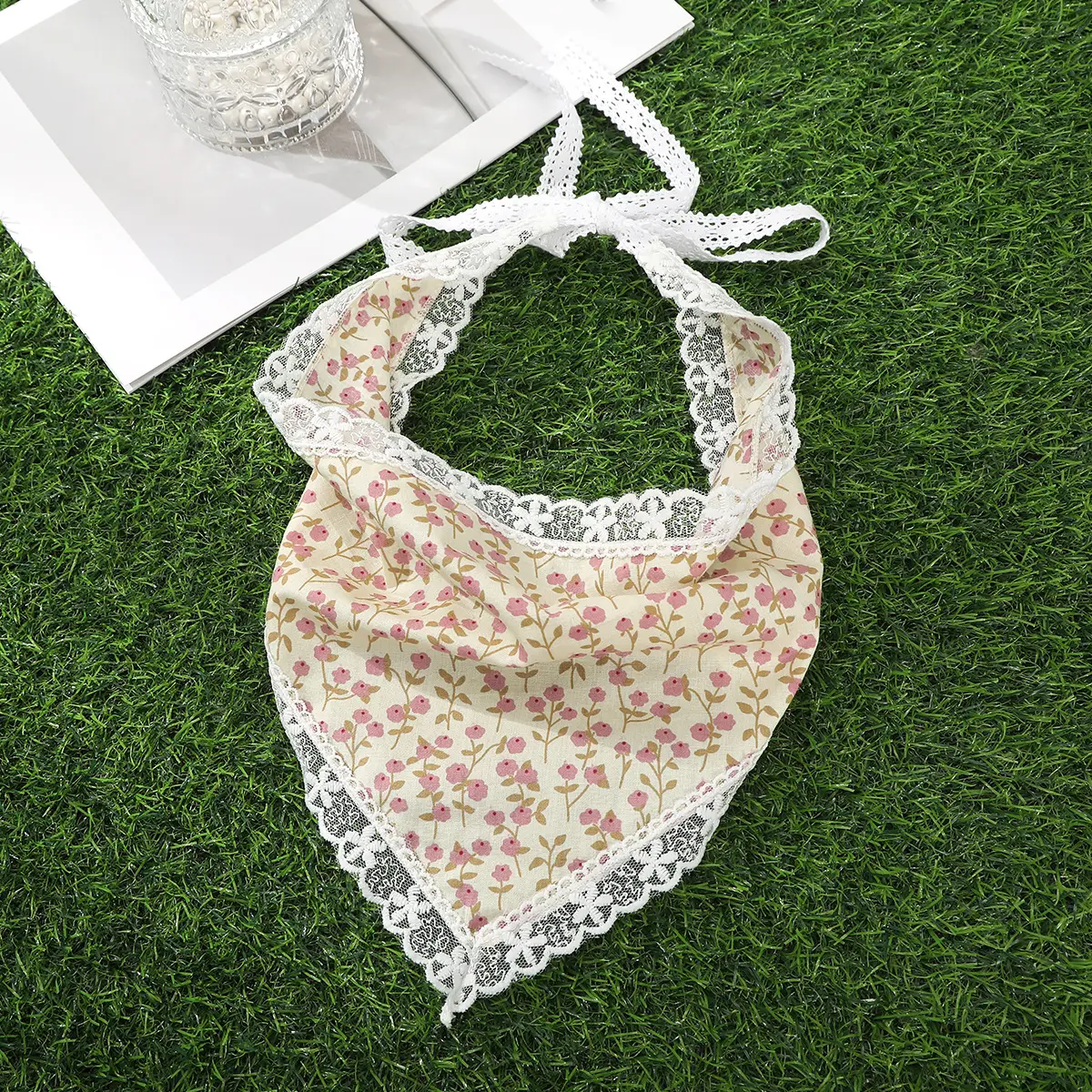 Baby Lace Hairband with Embellished Flower Design