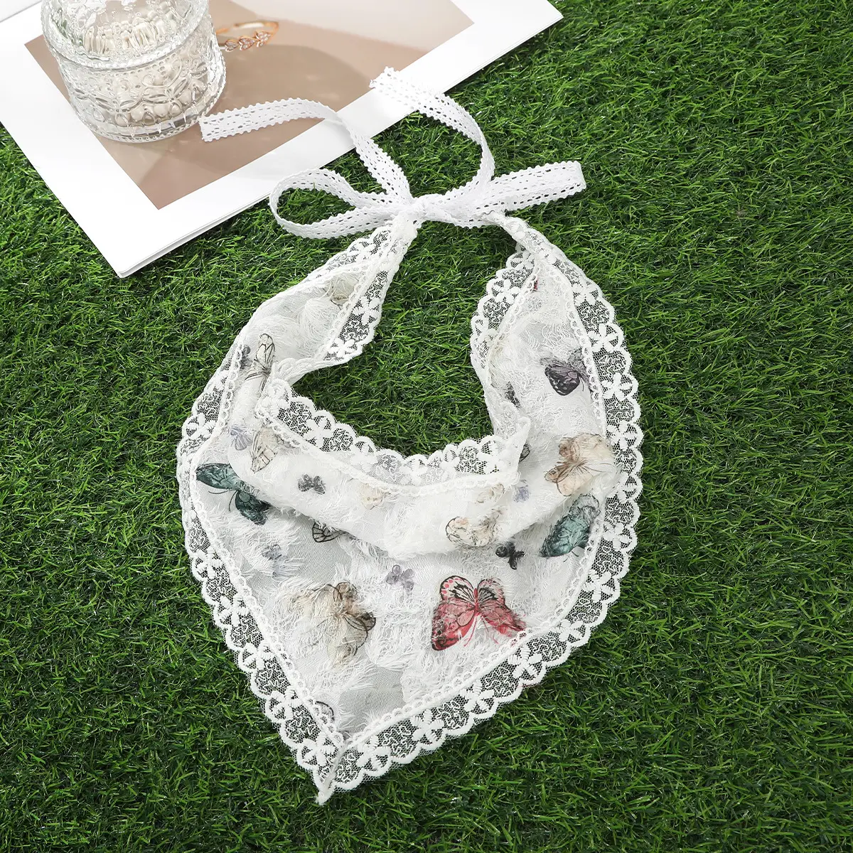 Baby Lace Hairband with Embellished Flower Design