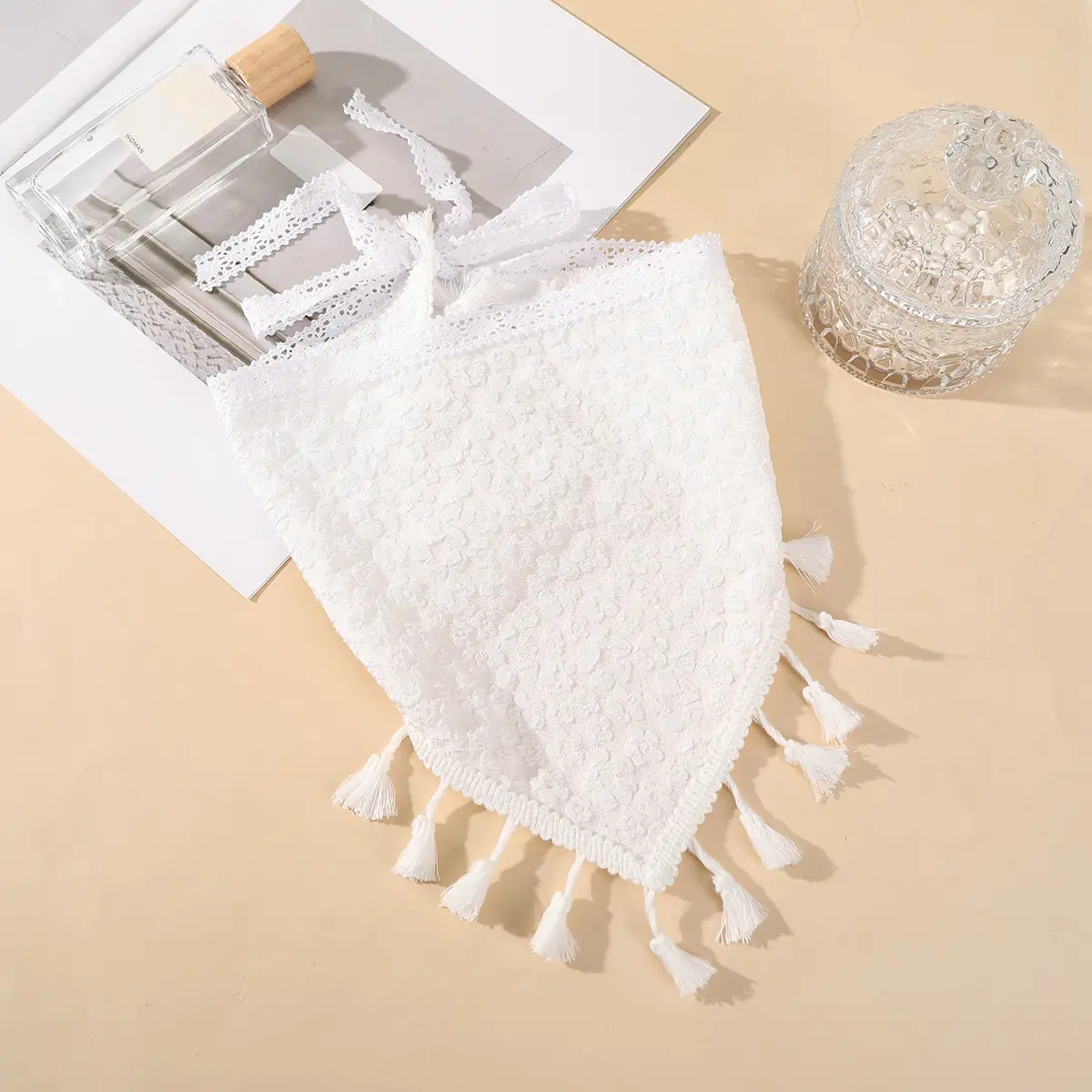 Baby Lace Hairband with Embellished Flower Design