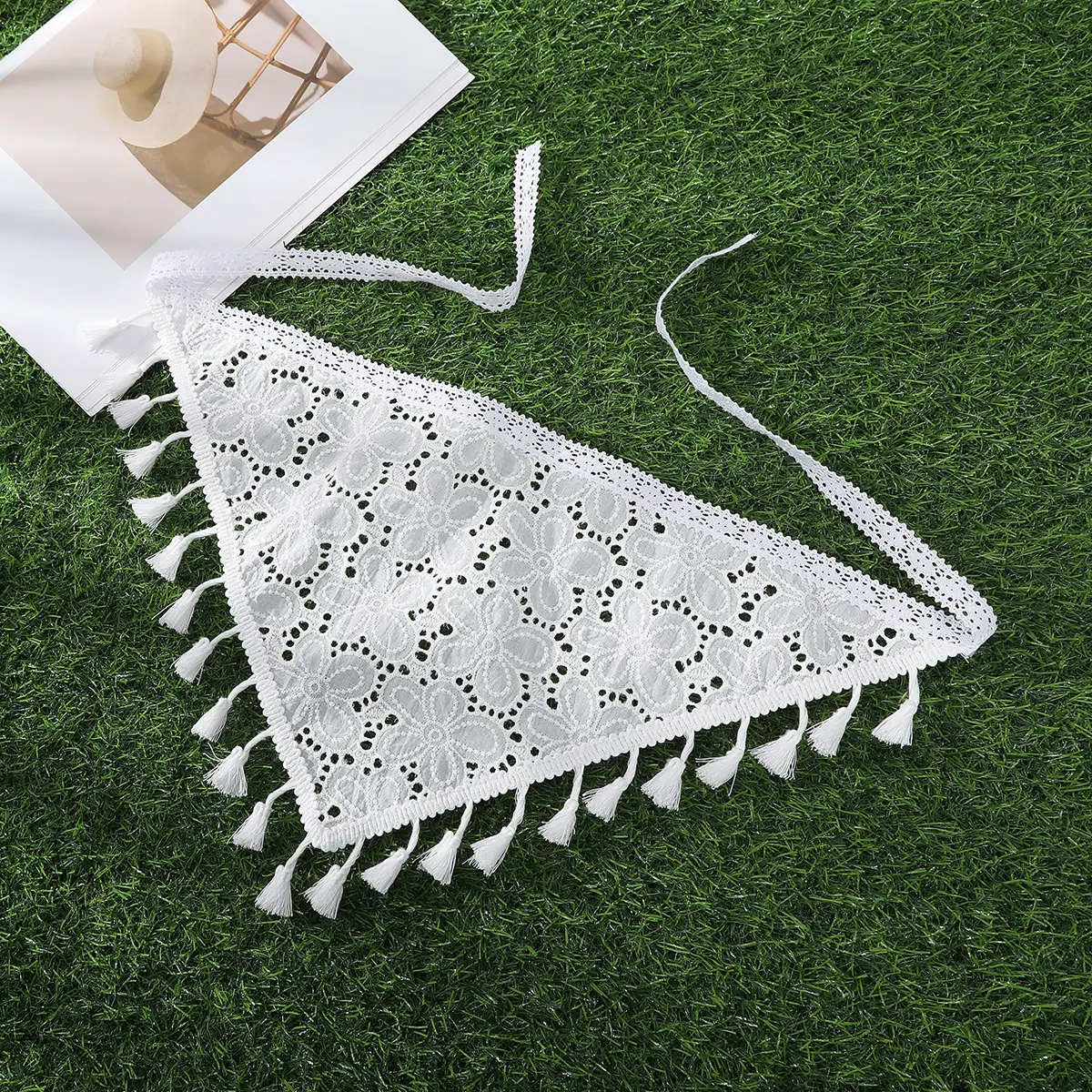 Baby Lace Hairband with Embellished Flower Design