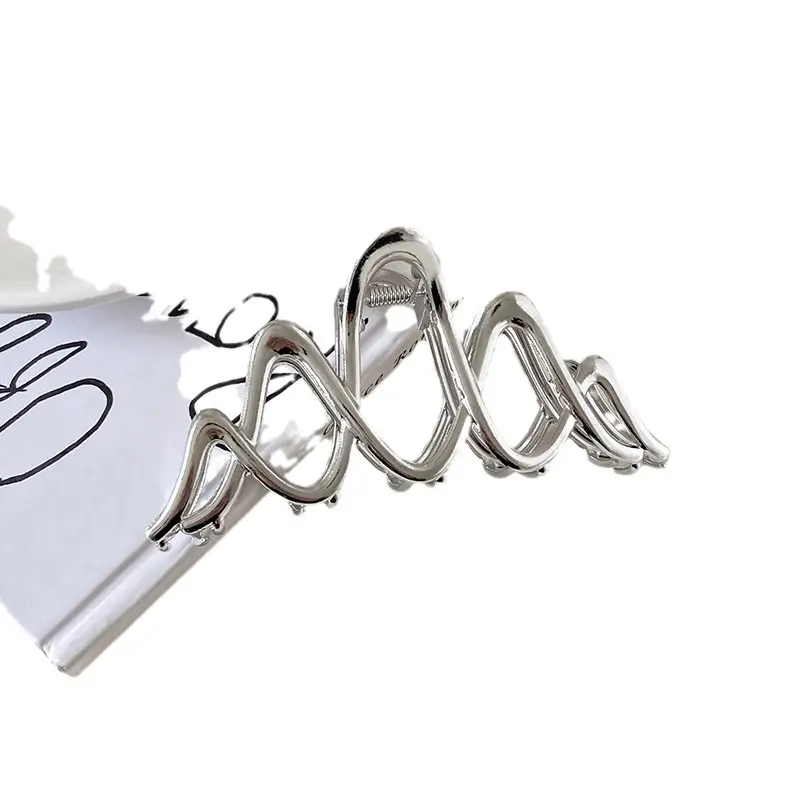 Silver Shark Clip for Women's Hair Up Buns - Image 8