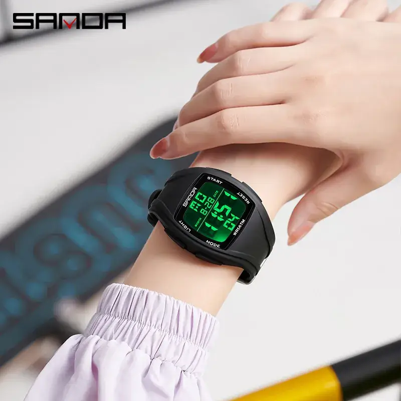 Sanda Digital Watch for Men Women Waterproof Sports Casual Multi-Functional