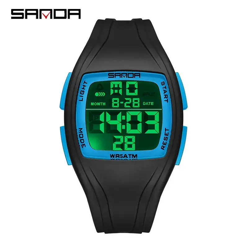 Sanda Digital Watch for Men Women Waterproof Sports Casual Multi-Functional