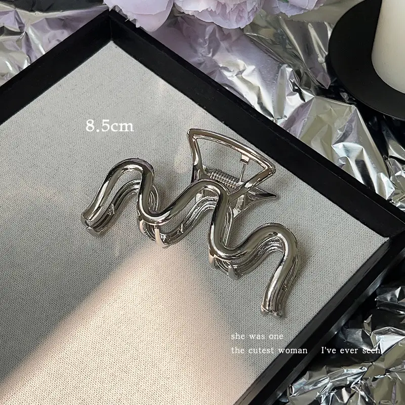 Silver Shark Clip for High-Grip Hair Band Large Size - Image 24