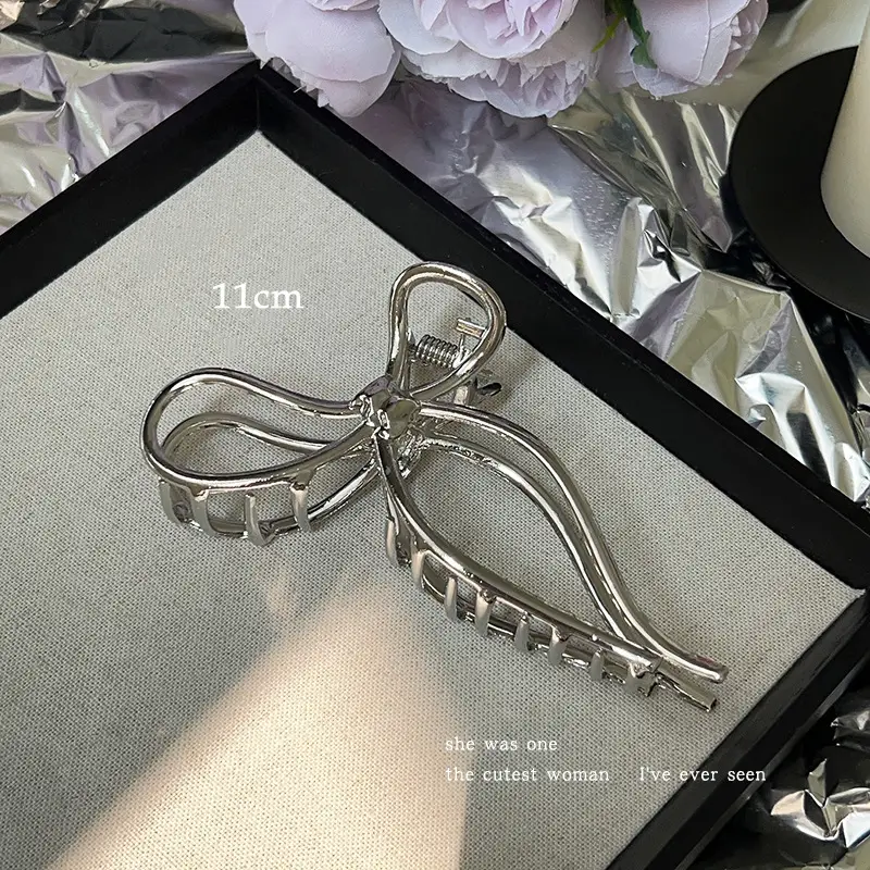 Silver Shark Clip for High-Grip Hair Band Large Size - Image 25