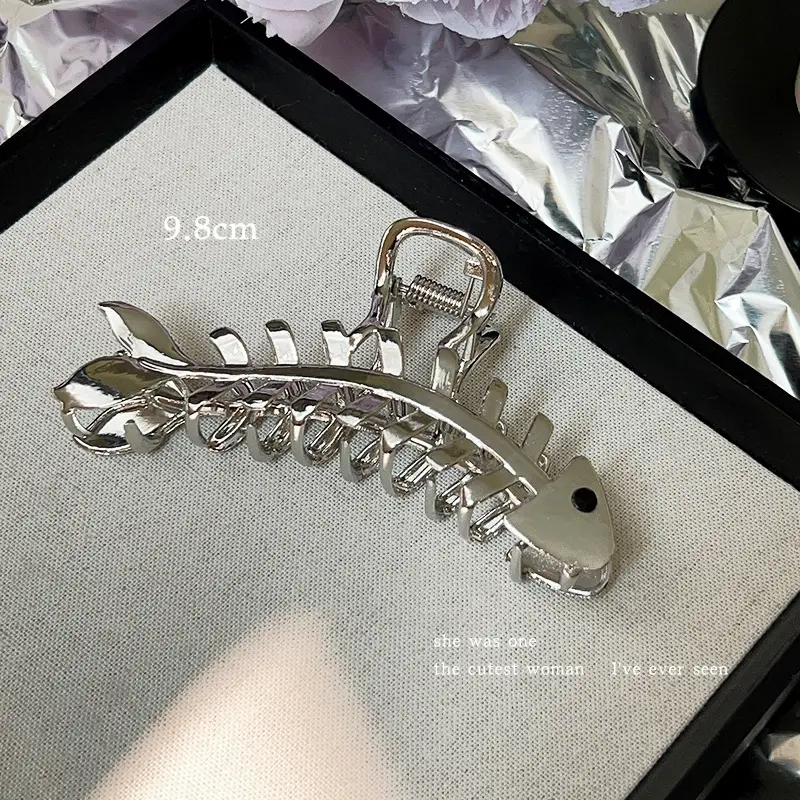 Silver Shark Clip for High-Grip Hair Band Large Size - Image 28